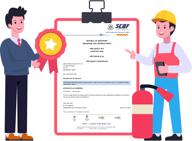Receipt of Fire Safety Certificate (FSC) or Acceptance Letter
